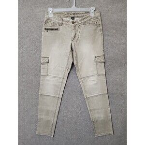 Eddie Bauer Modern Fit Slim Cargo Jeans Womens 8 Tan